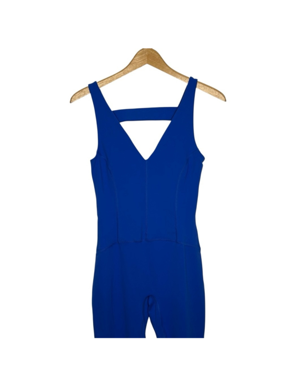 Free People Movement Never Better Strappy Back Jumpsuit Electric Cobalt Sz Small - Picture 5 of 9